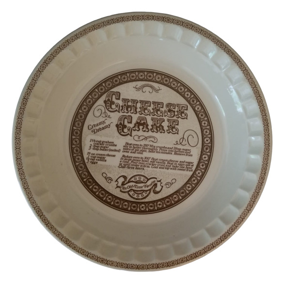 Vintage Royal China by Jeannette Cheese Cake Recipe Ceramic‎ Plate